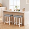 Bar Stools Set of 4, 24" Counter Height Upholstered Padded Barstools with Curved Surface, Ergonomic Saddle Seat, for Kitchen Island, Home Bar - 3 of 4