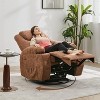 360° Swivel Recliner Chair with Massage and Heat,Glider Rocker Reclining Lounge Chair - 3 of 4