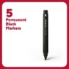 TRU RED Pen Permanent Markers Fine Tip Blk 5/Pack TR54524 - 2 of 4
