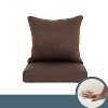 ARTPLAN Indoor/Outdoor All Weather Chair Cushions Set Deep Seat Back Pillows Outdoor Cushions for Patio Furniture - 3 of 4