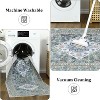 Area Rug Washable Stain-Resistant Carpet with Non-Slip Rubber Back for Living Room Bedroom Dining Area Home Office - 4 of 4