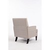TOAOTBNBO Solid Wood Accent Chair with High Back, Modern Armchair with High Density Foam Upholstered Chair Comfy Lounge Chair for Bedroom - 3 of 4