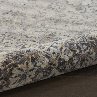 Ivory Elegance 94" x 130" Synthetic Rectangular Easy-Care Rug
