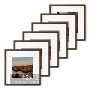 Haus and Hues Set of 6 Oak Wood Single Picture Frame with Plexiglass Cover - 1 of 4