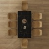 9 Piece Dining Set for 8,Retractable Sintered Stone Dining Table with 8 Armless Dining Chairs Metal Legs for Dining Room,Kitchen-The Pop Home - 3 of 4