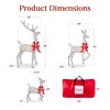 Best Choice Products 4ft 3-Piece Lighted 2D Christmas Deer Set Outdoor Yard Decoration w/ 175 LED Lights, Stakes - 2 of 4