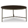 Doraley Coffee Table Black/Gray/Brown/Beige - Signature Design by Ashley: Honeycomb Top, Glazed Metal Base - 3 of 4