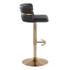 LumiSource Set of 2 Cinch Adjustable Barstools Gold/Black PU - 3 of 4