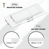 Unique Bargains Aluminum Alloy Cabinet Wardrobe Shoe Closet Rectangle Ventilation Grilles 2 Pcs - 2 of 4