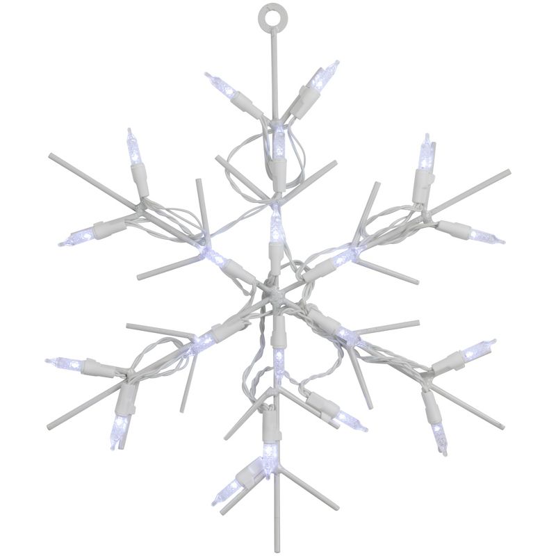 Northlight 13" White LED Lighted Snowflake Christmas Window Silhouette, 3 of 7