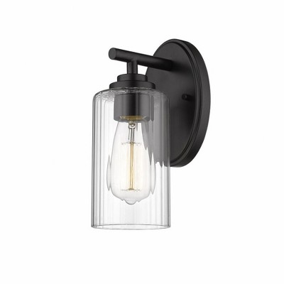 Innovations Lighting Ice 1 - Light Vanity in  Matte Black
