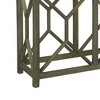 Royal Hampton Sofa Console Table with 41 Inch White Genuine Marble Top and Sandblasted Mango Wood Geometric Frame - 4 of 4