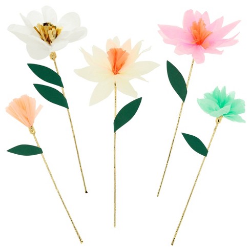 Meri Meri Flower Garden Decorative Sticks (pack Of 10) : Target