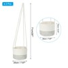 Unique Bargains Woven Cotton Macrame Decorative Plant Basket with 28" Hanging Rope - 2 of 4