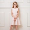 Hope & Henry Girls' Seersucker Flutter Sleeve Open Back Dress, Kids - 2 of 4