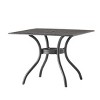 Outdoor Cast Aluminum Dining Table,Square Patio Table with Lightweight Frame,Modern Aluminum Dining Table for BBQ Family Gatherings-Cuddlewood - 3 of 4