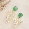 SOHI Women's White Snowball Drop Earrings - 2 of 3