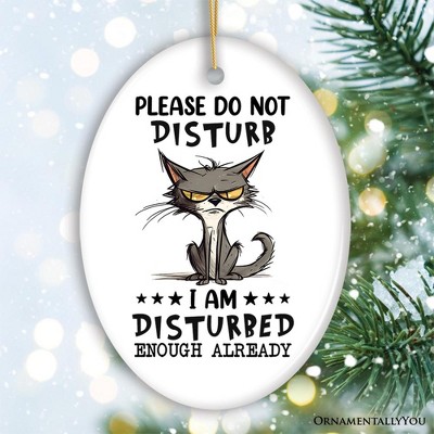 Please Do Not Disturb Quirky Cat Ornament, Cute and Funny Christmas Gift| OrnamentallyYou
