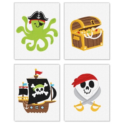 Big Dot Of Happiness Pirate Ship Adventures - Unframed Nautical Skull