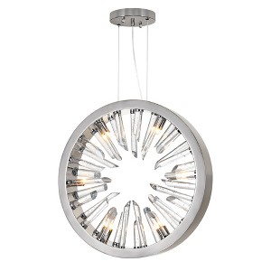 CWI Lighting Spiked 6 Light Chandelier With Polished Nickel Finish - 1 of 4