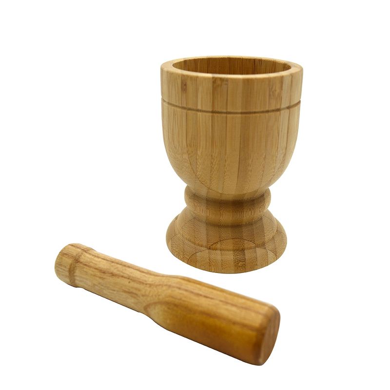 IMUSA Small Bamboo Mortar and Pestle, 3 of 6