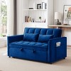 Daybed Sofa,Modern Velvet Daybed Sofa With Adjustable Back And Pillows,Convertible Sofa Bed,Daybed Sofa For Living Room-Cuddlewood - 2 of 4