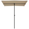 vidaXL Garden Parasol Taupe Polyester, Aluminum 70.9 x 43.3 in Rotatable - 4 of 4