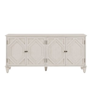TiramisuBest 65.2" Mid Century Modern Sideboard Buffet Cabinet, Large Storage Console Table for Living Room, Entryway, Kitchen, Antique White - 1 of 4