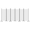 vidaXL Fabric Room Divider - 6-Panel White Screen with Easy Foldable Design for Space Flexibility and Privacy - 4 of 4
