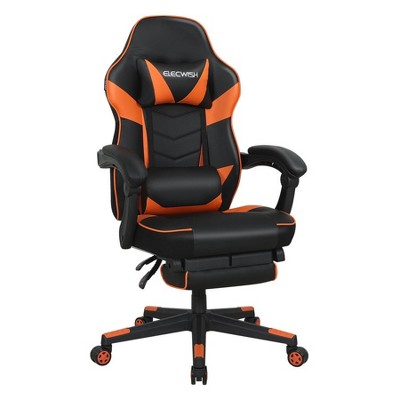 Racing Style High Back Computer Chair With Footrest Headrest And Lumbar ...