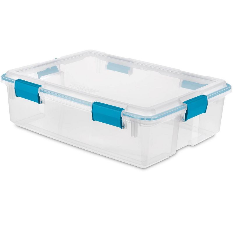 Sterilite Multipurpose Plastic Under-Bed Storage Tote Bins with Secure Gasket Latching Lids for Home Organization, 2 of 7