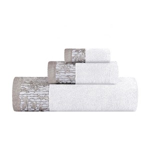 Charming Floral Accent Cotton Towel Set by Blue Nile Mills - 1 of 4