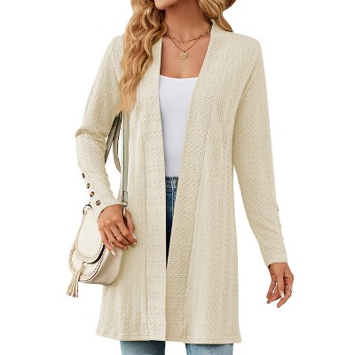 Women's Cardigans Casual Lightweight Long Sleeve Open Front Cardigan Sweaters for Women
