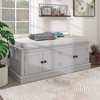 NicBex Modern 42.7" Storage Bench with 4 Doors and Adjustable Shelves for Entryway and Living Room - 3 of 4