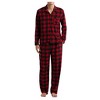SLEEPHERO Traditional Fleece Long Sleeve Button Down Shirt with Fleece Pajama Pants with Pockets - 2 of 4
