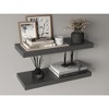 OUTSUPPLY 2 Pcs Floating Shelves, Wall Shelves for Bedroom, Bathroom, Living Room with Easy Installation - 3 of 4