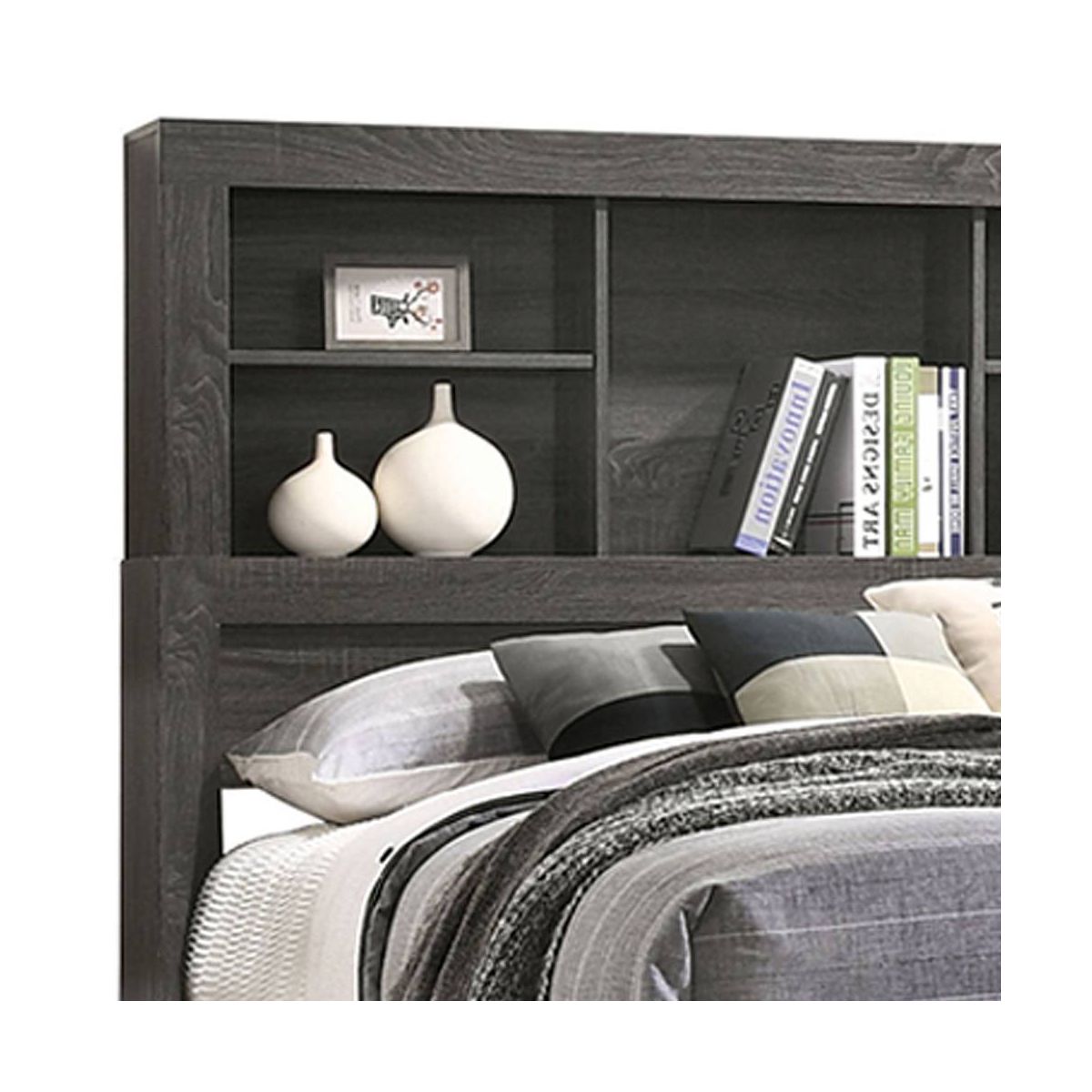 Lantha Bed with Storage Gray Oak - Acme Furniture - thumbnail 4