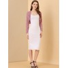 INSPIRE CHIC Women's Elegant Sheer Floral Lace Crop Bolero Shrug - 3 of 4