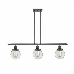 Beacon - 3 Light Stem Hung Island In Modern Style-10 Inches Tall and 36 Inches Wide - 1 of 1
