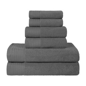 Premium Cotton Herringbone Medium Weight Bathroom Towel Set by Blue Nile Mills - 1 of 4
