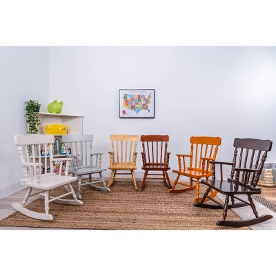 Espresso Colonial Children's Wooden Rocking Chair