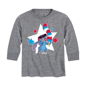 Boys' - Lilo and Stitch - Stitch Ice Cream Long Sleeve Graphic T-Shirt - 1 of 4