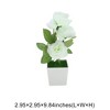 Unique Bargains Artificial Plants 3-Rose Square Pot Arrangement Plastic 2.95"x2.95"x9.84" 1 Pcs - 3 of 4