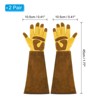 Unique Bargains Cowhide Leather Thorn Proof Shock Absorbing Non-Slip Garden Gloves 1 Pair - 2 of 3