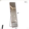 Glasflength Full Length Mirrors Floor Standing Wall Mirror, Bedroom Foyer, Clothing Store, Wall Mounted Mirror, Square Red, 16.5"*0.57"*60" - 4 of 4