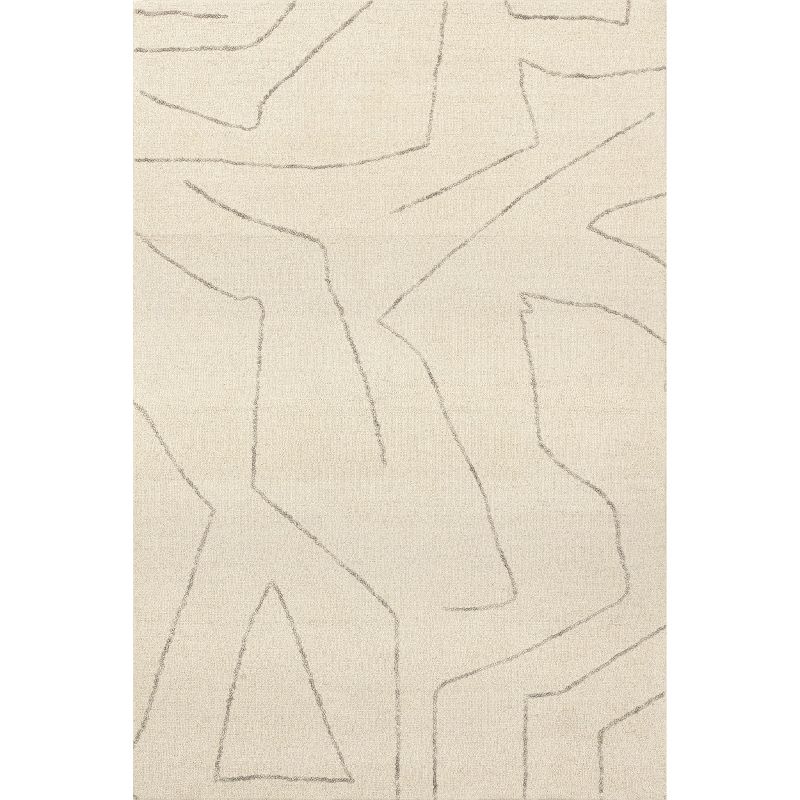 Arvin Olano x RugsUSA - Mulholland Textured Wool Area Rug Area Rug, 1 of 8