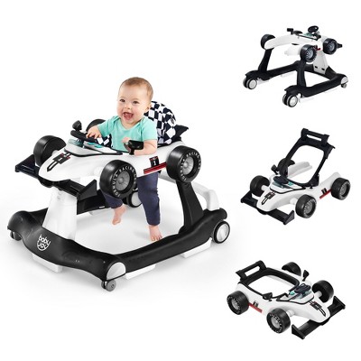 Image of Costway 4-in-1 Baby Walker Foldable Activity Push Walker Adjustable White