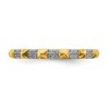 Black Bow Jewelry 2.25mm 14k Yellow Gold 1/8 Ctw Diamond Stackable Pyramid Band - 3 of 4