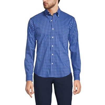 Lands' End Men's Traditional Fit Comfort-first Shirt With Coolmax ...