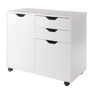 Halifax Wide Storage Cabinet; 2-Drawer; Filing Cabinet; White - 1 of 4